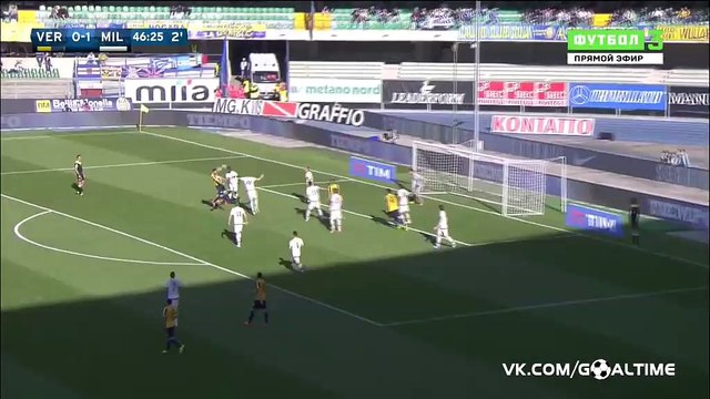 Верона - Милан 2_1. Обзор матча. Италия. Серия А 2015_16. 35 тур.