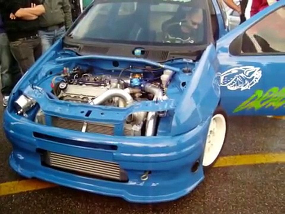 Fiat Punto GT Drag Team 8000rpm Engine Sound Drag Racing Marzaglia 19/09/2010