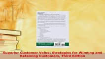 Download  Superior Customer Value Strategies for Winning and Retaining Customers Third Edition PDF Online