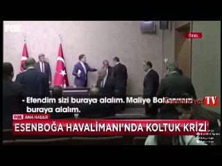 Davutoglu ve Binali Yıldırım arasındaki koltuk krizi kamerada