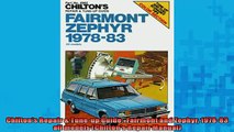 FAVORIT BOOK   Chiltons Repair  Tuneup Guide  Fairmont and Zephyr 197883 all models Chiltons  BOOK ONLINE