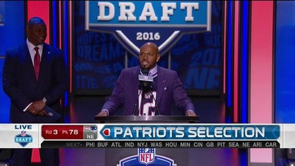 Faulk shouts out Brady, announces Patriots pick