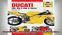 FAVORIT BOOK   Ducati 748 916  996 VTwins 1994 to 2001 Haynes Service  Repair Manual  FREE BOOOK ONLINE