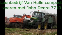 John Deere 7710 mest strooier met OVA breedstrooier