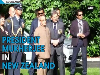 President Mukherjee accorded ceremonial welcome in New Zealand