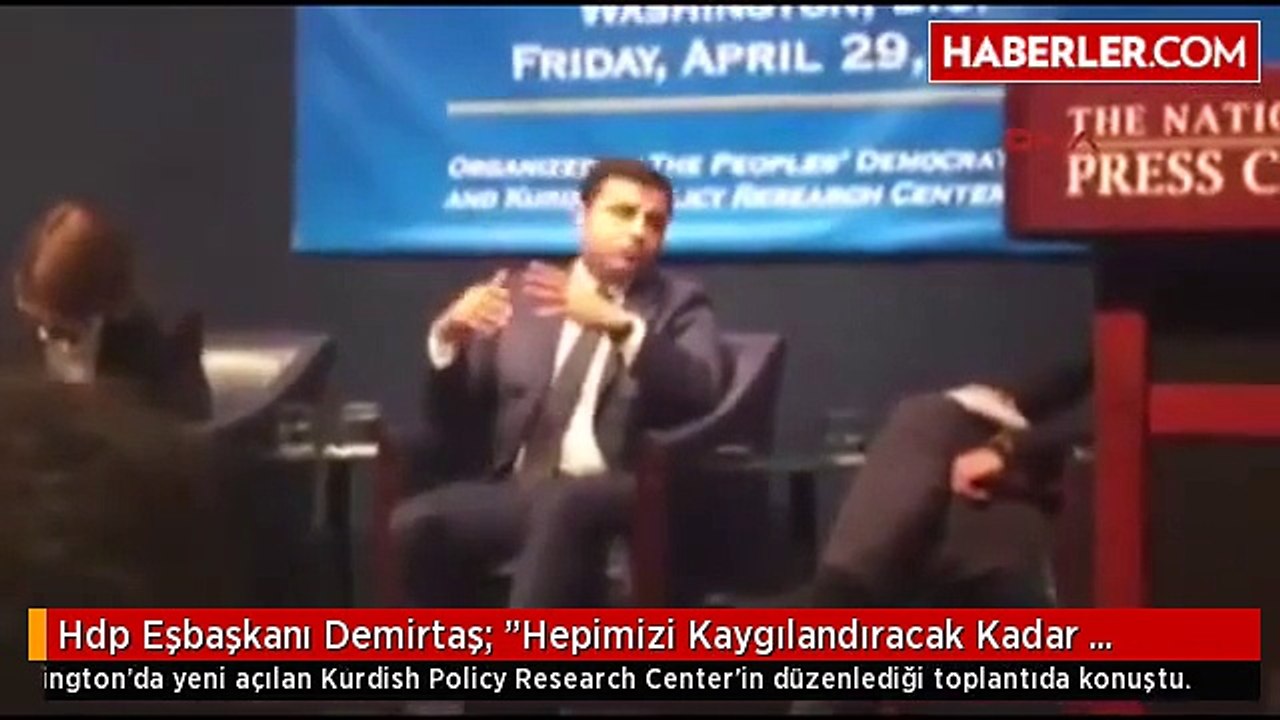 Hdp Eşbaşkanı Demirtaş: "Hepimizi Kaygılandıracak Kadar Tansiyon Artmış Durumda"