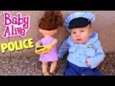 Disney | BABY POLICE Cute Baby Cop Sends Baby Alive Dolls to Jail by DisneyCarToys