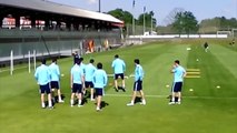 Entrenamiento del Athletic Club, antes del choque ante el Celta de Vigo