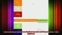 Downlaod Full PDF Free  International Business Environments and Operations 11th Edition Full Free