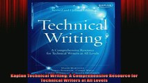 EBOOK ONLINE  Kaplan Technical Writing A Comprehensive Resource for Technical Writers at All Levels  FREE BOOOK ONLINE