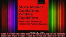 READ book  Stock Market Capitalism Welfare Capitalism Japan and Germany versus the AngloSaxons Full EBook