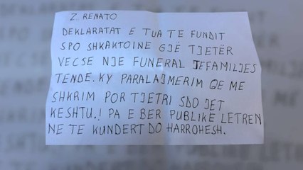 KERCENOHET ME JETE RENATO MYRTAJ,“PROVAT PER 21 JANARIN FUNERAL PER FAMILJEN TENDE” LAJM