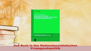 PDF  Das Buch in Der Nationalsozialistischen Propagandapolitik Download Online