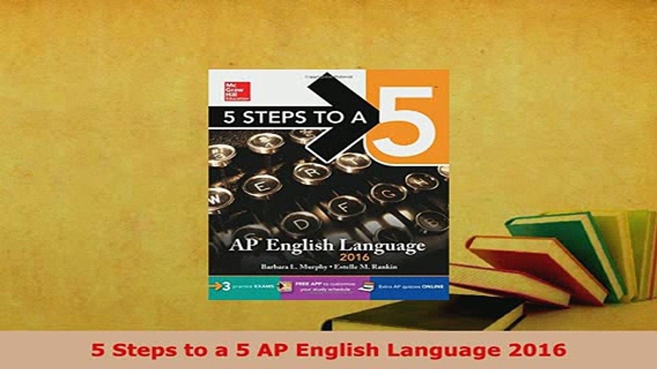 PDF  5 Steps to a 5 AP English Language 2016 Download Full Ebook