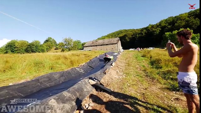 Extreme Slip ‘n’ Slide! People are Awesome