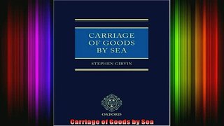 READ book  Carriage of Goods by Sea Free Online