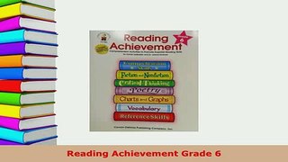 PDF  Reading Achievement Grade 6 Read Full Ebook
