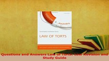 PDF  Questions and Answers Law of Torts Law Revision and Study Guide  EBook