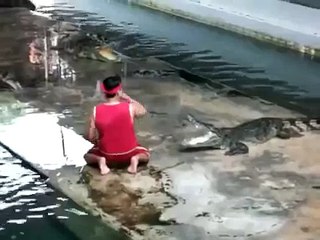 Трюк с крокодилом. Ржач!!!