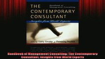 Free PDF Downlaod  Handbook of Management Consulting The Contemporary Consultant Insights from World Experts READ ONLINE