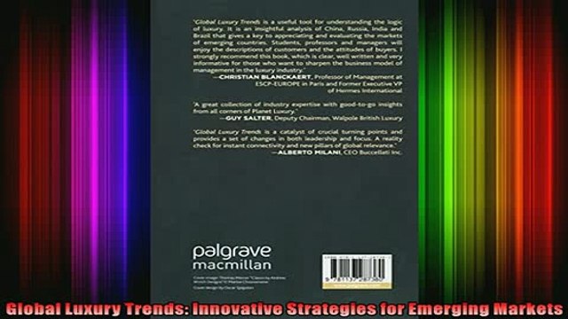 READ book Global Luxury Trends Innovative Strategies for Emerging Markets Full EBook