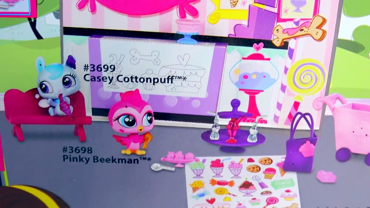 LPS Yummy in Our Tummies Ice Cream Sweet Treat Cart with Littlest Pet Shop + Barbie Doll