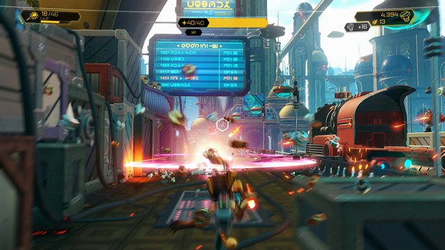 Ratchet & Clank 2016 - Kerwan: Train Action Set Piece Sequence, Blarg Troopers Combat Gameplay PS4