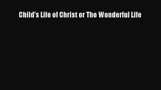 Book Child's Life of Christ or The Wonderful Life Read Full Ebook