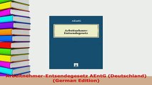 PDF  ArbeitnehmerEntsendegesetz AEntG Deutschland German Edition  EBook