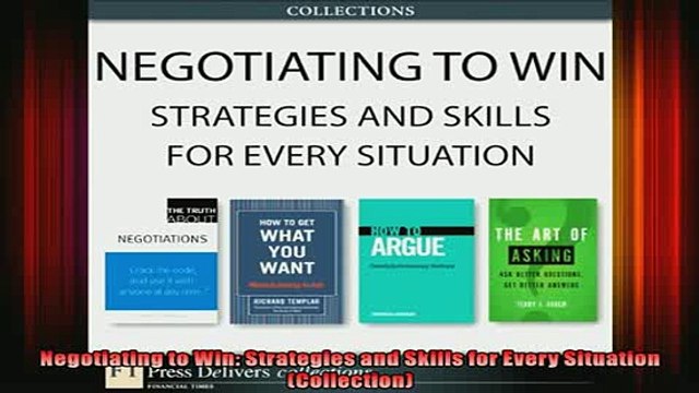 READ book Negotiating to Win Strategies and Skills for Every Situation Collection FREE BOOOK ONLINE