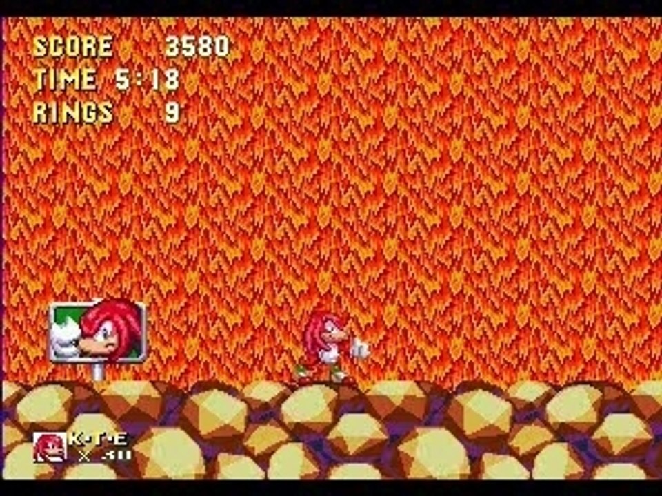 Lava Reef Zone Act 2 Knuckles