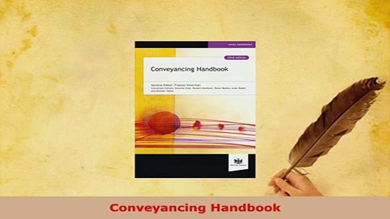 Download  Conveyancing Handbook Free Books