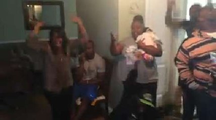 Raw: San Jose State's Tyler Ervin celebrates after being picked by Texans