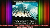 Downlaod Full PDF Free  Commercial Real Estate Transactions A Pocket Guide for Tenants Owners and Investors Free Online