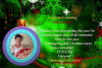 Chuncarve Holiday Carving 1 - แกะสลักนกยูง