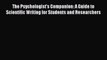 [PDF] The Psychologist's Companion: A Guide to Scientific Writing for Students and Researchers