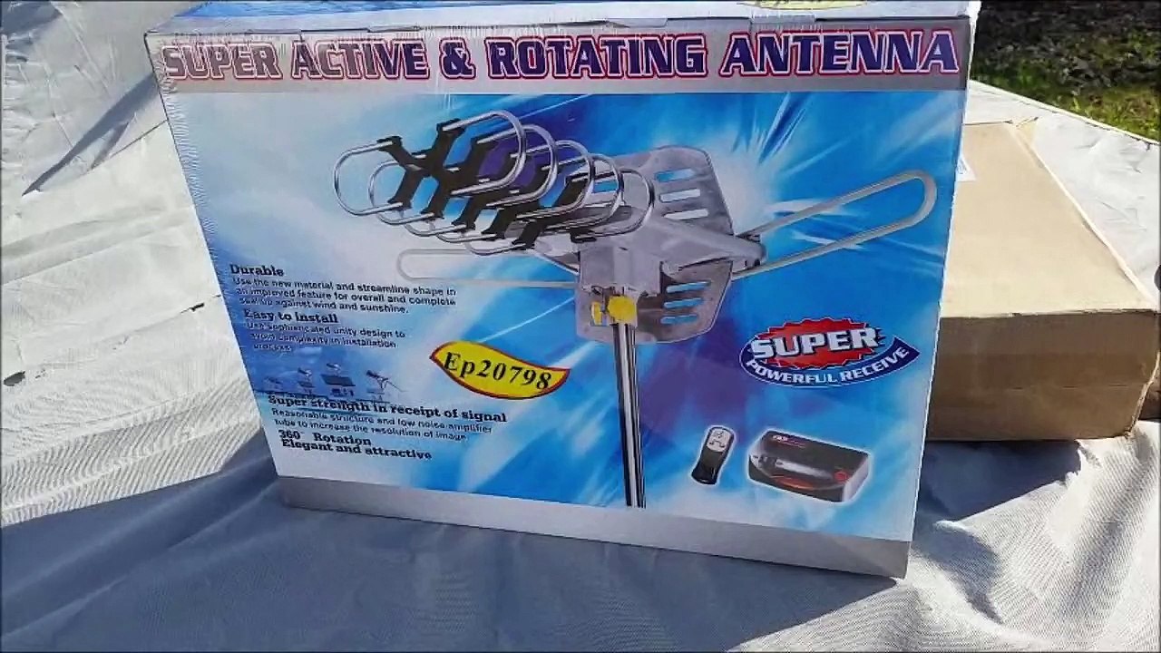 Costway TV Remote Controled Rotating Antenna EP20798 Assembly and Install