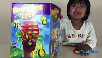 Family Fun Game for kids Honey Bee Tree Egg Surprise Toys Transformer Ryan ToysReview