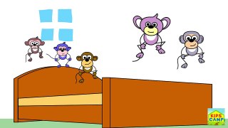 Five Little Monkeys | Nursery Rhymes | Popular Nursery Rhymes by KidsCamp