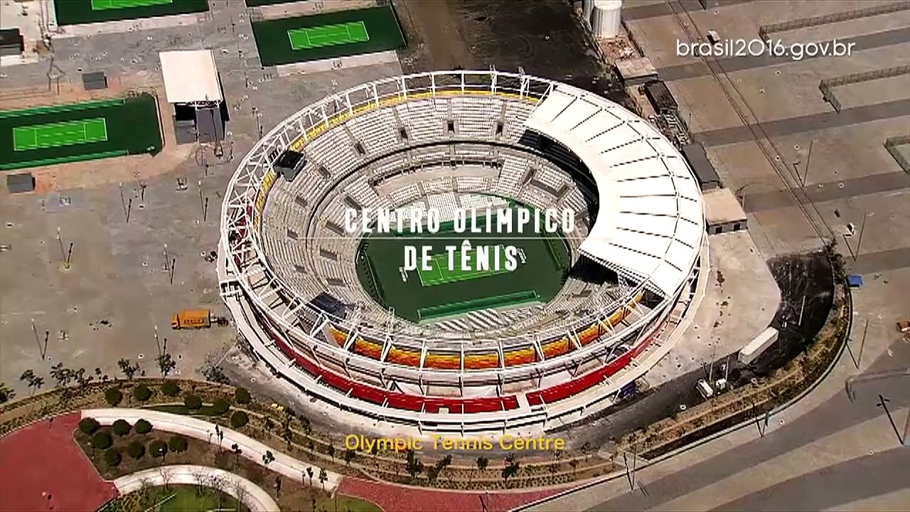 Do alto, os palcos dos Jogos