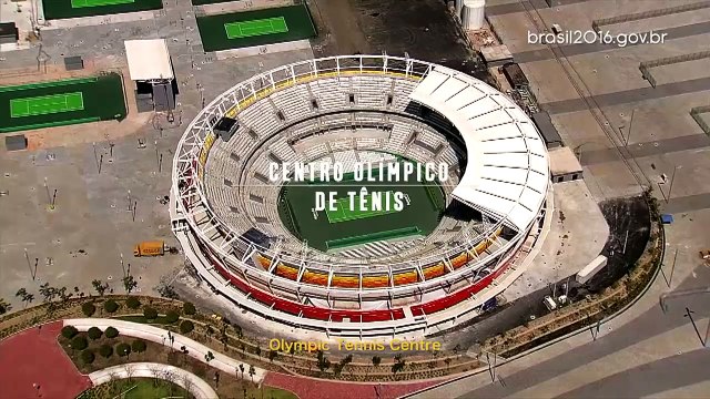 Do alto, os palcos dos Jogos