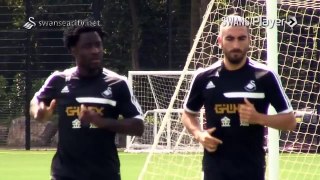Swansea City Video: Wilfried Bony arrives