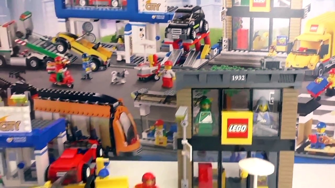 Lego LKW Transporter | Construction+Démo | Camion jaune Lego City centre ville 60097