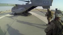 U.S. Marines Execute Fast-Rope Insertion from MV-22 Osprey - Slide for Life!