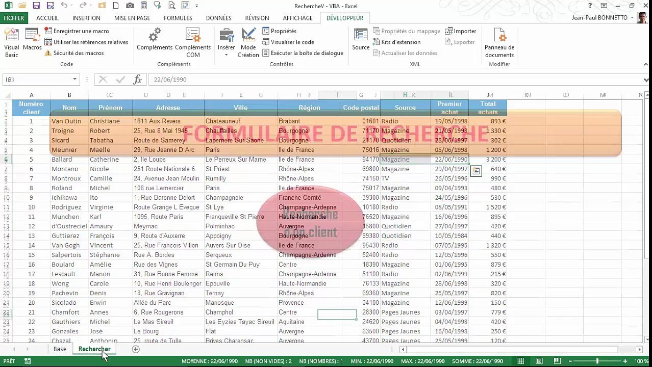 Excel VBA - Réaliser une RechercheV ans une UserForm