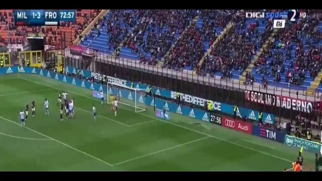 Luca Antonelli Fantastic Bicycle Kick Goal ~ AC Milan vs Frosinone 2-3 01.05.2016
