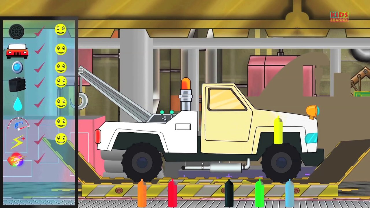 Toy Garage   Toy Factory   Tow Trucks   kids video   baby video