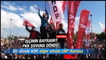Bakırköy'deki 1 Mayıs etkinliğinde PKK ve Öcalan posterleri açıldı