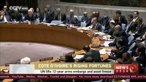 UN lifts 12-year arms embargo and asset freeze on Cote dlvoire