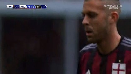Menez Penalty GOAL (3:3) - AC Milan vs Frosinone 01/5/2016